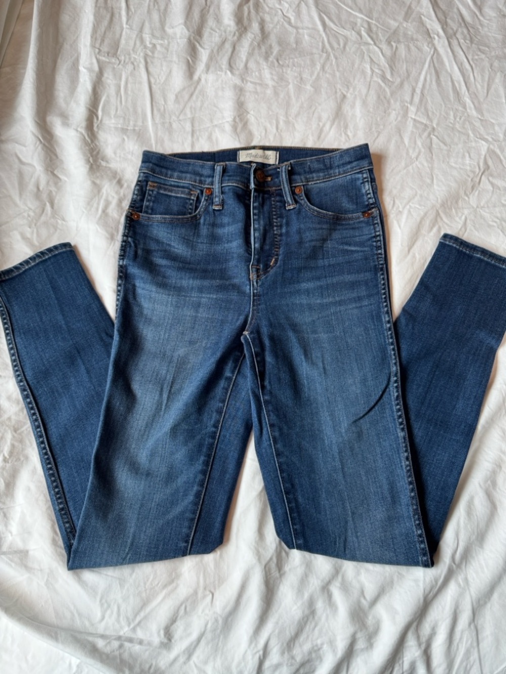 Madewell Dark Medium Wash Skinny Jeans